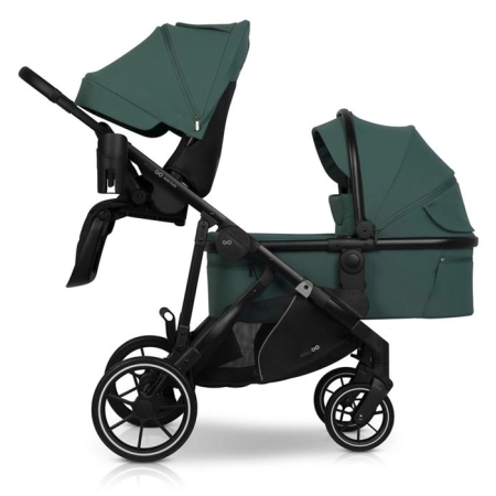 EasyGo DuoFlex Sage Green 2+2 wózek bliźniaczy wielofunkcyjny